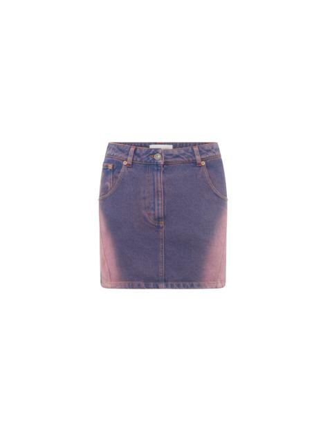 Marine Serre Moon Laser Denim Mini Skirt