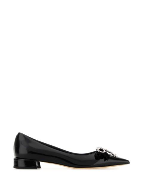 JIMMY CHOO Jimmy Choo Women Black Leather Auria Ballerinas