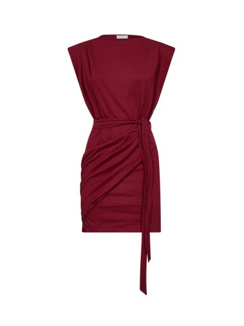 Isabel Marant Étoile Marant Etoile Women Dark Burgundy Jersey Marielle Draped Mini Dress