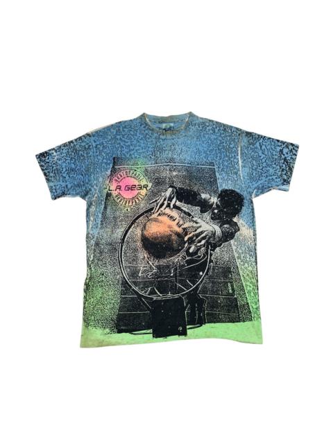 Other Designers La Gear × Vintage - Vtg LA Gear Hakeem Olajuwon All Over Print Shirt