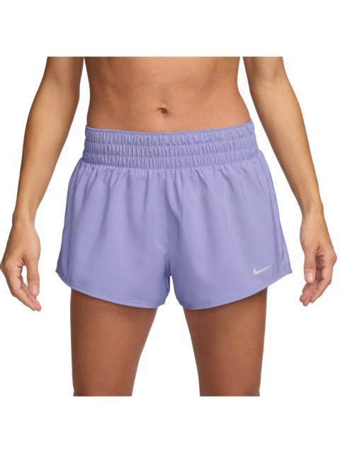Nike Women's One Dri-FIT Mid-Rise 3" Brief-Lined Shorts-Lilac