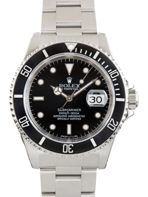ROLEX Used Rolex Black Dial Submariner Ref 16610 Stainless Steel