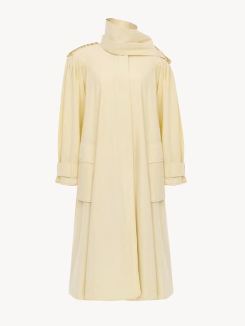 Chloé HIGH-NECK SCARF TRENCH COAT IN COTTON POPLIN
