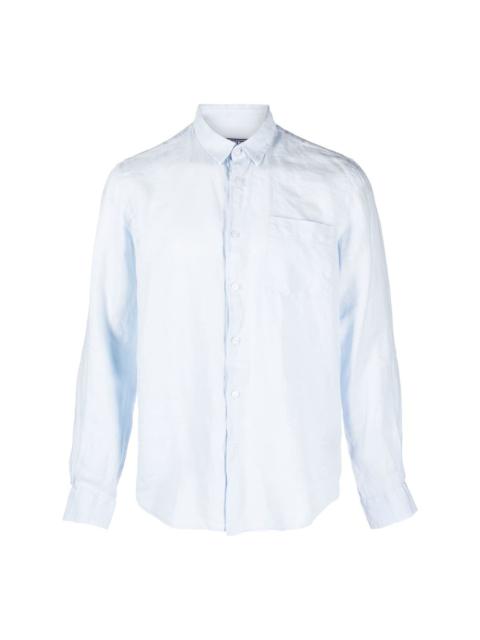 Vilebrequin Caroubis long-sleeved linen shirt