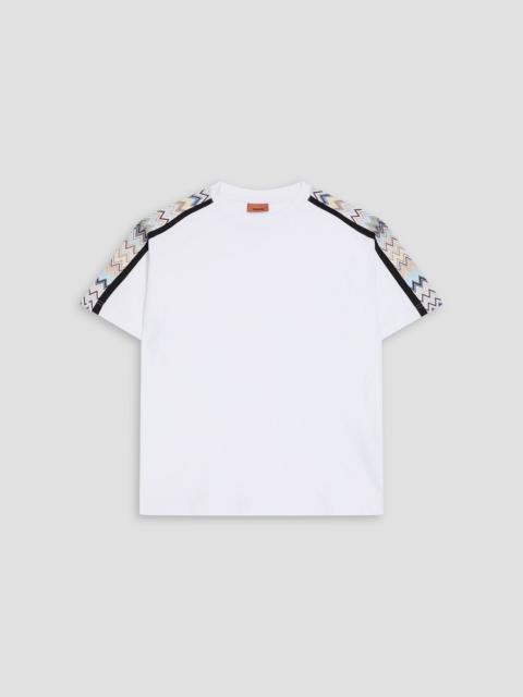 Missoni Knit-trimmed cotton-jersey T-shirt