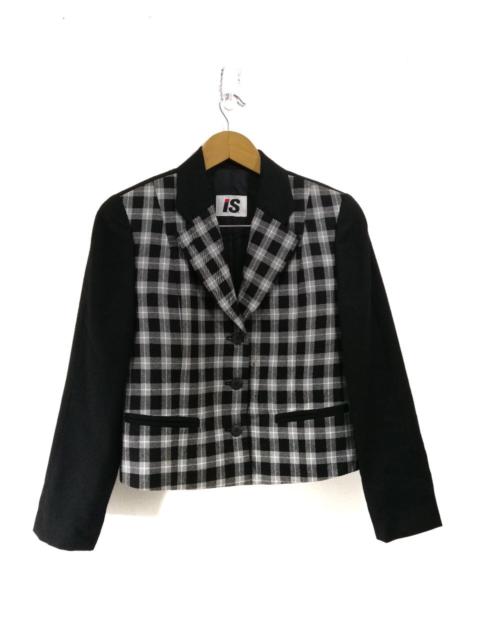Other Designers Issey Miyake - Issey Miyake I.S Wool Jacket Tartan Design Nice Design