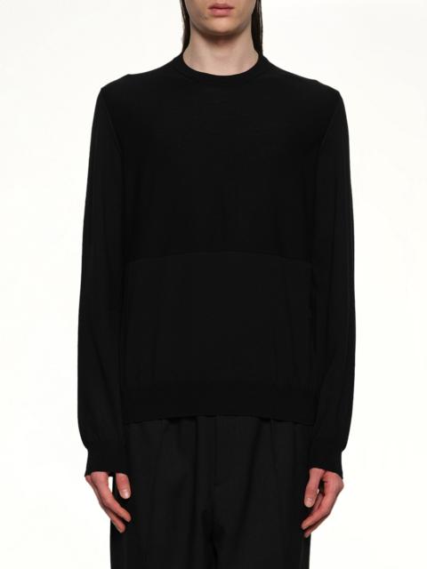 Jil Sander Superfine Merino Wool Sweater in Black