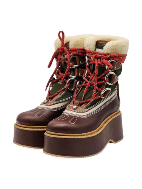 Platform Lace Up Boots - EU 38 / US 7.5 $1395