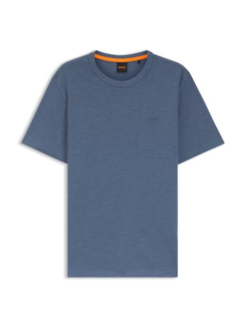 BOSS REGULAR-FIT T-SHIRT IN SLUB COTTON WITH LOGO DETAIL