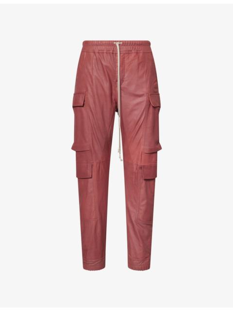 Rick Owens Mastodon Tapered-Leg Leather Trousers