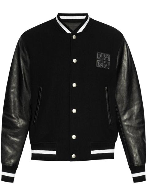 Givenchy Givenchy Men `Mix Material` Varsity Jacket