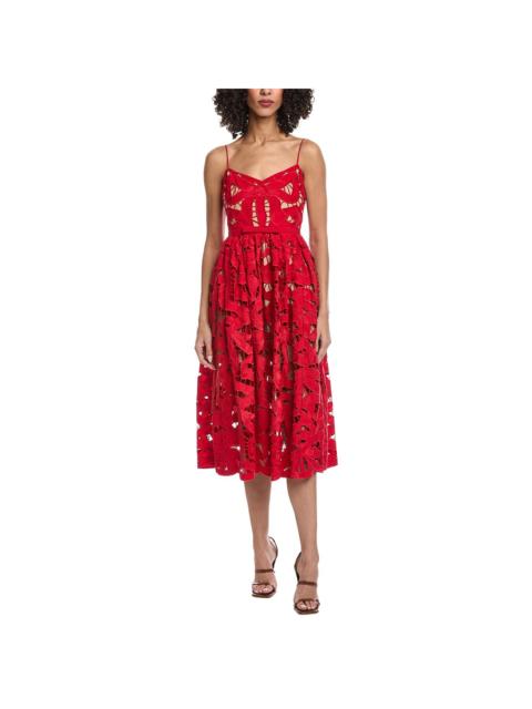 self-portrait Self-Portrait Embroidered Midi Dress