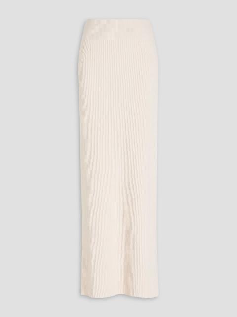 TOTEME Ribbed cotton-blend maxi skirt
