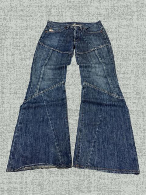 Diesel DIESEL INDUSTRY Flared Reconstructed Low Rise Denim