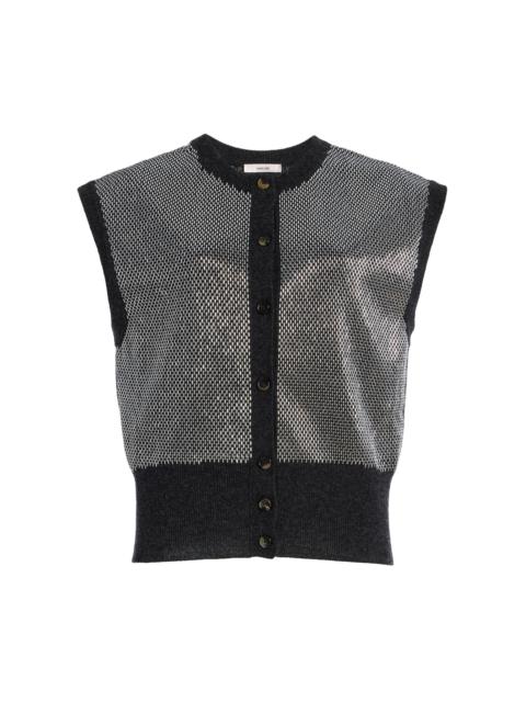 HAIKURE Kirby Embellished Wool Top silver