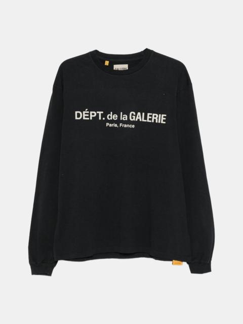 GALLERY DEPT. TOP037-WBLK FRENCH LOGO LUX LONG SLEEVE TEE
