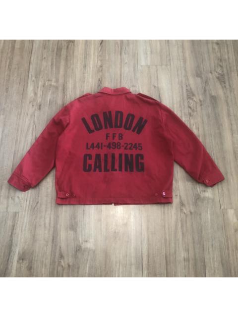 Other Designers Vintage - Vintage London Calling 45 RPM Jacket Punk Red The Clash