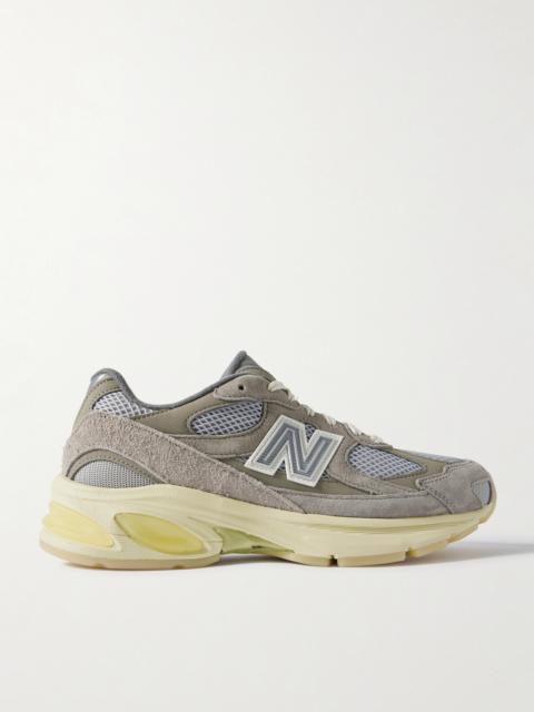 New Balance 2010 Gray Days Rubber And Suede-trimmed Mesh Sneakers