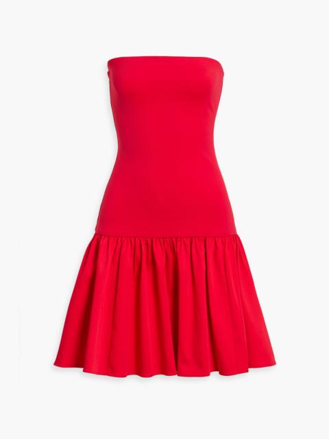 Alice + Olivia Oriana strapless cotton-blend mini dress