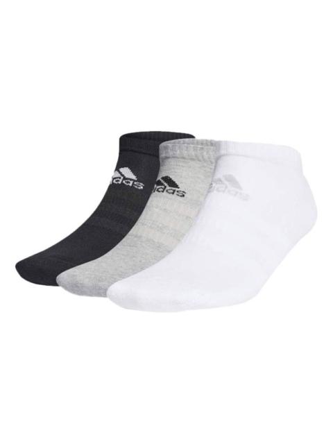 adidas adidas Sports Shock Absorption Breathable Socks 3 Pairs 'White Gray Black' GC7303
