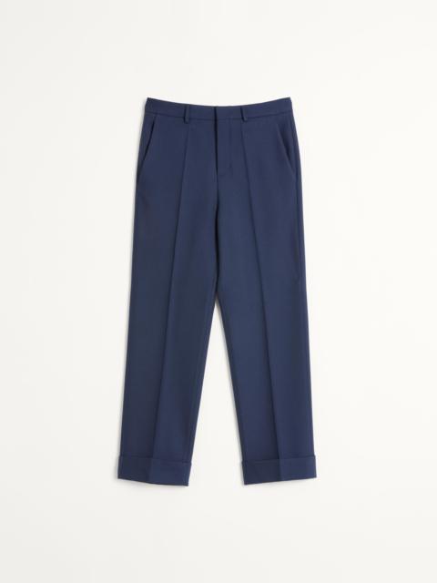Valentino WOOL GABARDINE PANTS WITH TURN-UPS