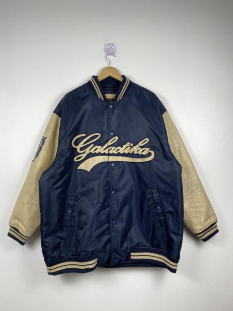 Other Designers MLB - Vintage GALACTIKA JEANS Varsity leather sleeve Jacket J1215