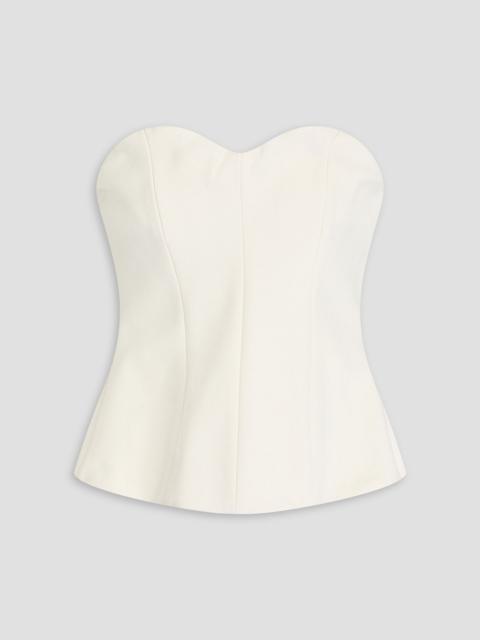 Victoria Beckham Crepe strapless bustier top