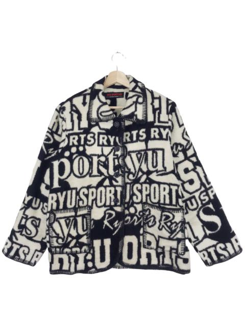 Other Designers Vintage - Vintage Ryu Sport Over Print Fleece Jacket