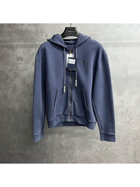 Louis Vuitton Louis Vuitton 2024 Solid Blue Casual Hoodie with Beaded Logo Lettering