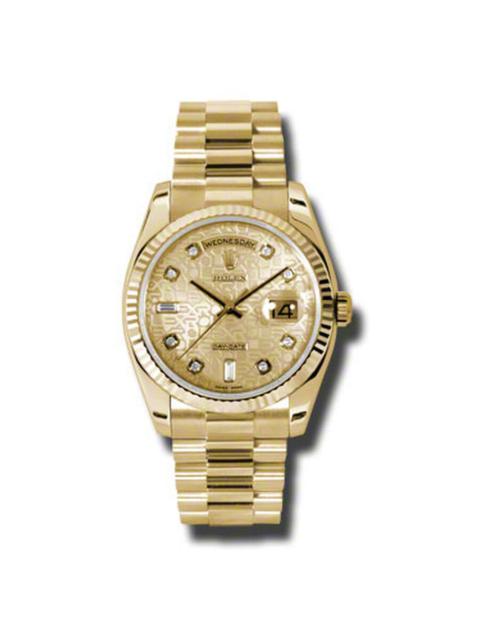 ROLEX Rolex Day-Date Champagne Dial 18K Yellow Gold President Automatic Men's Watch 118238CJDP