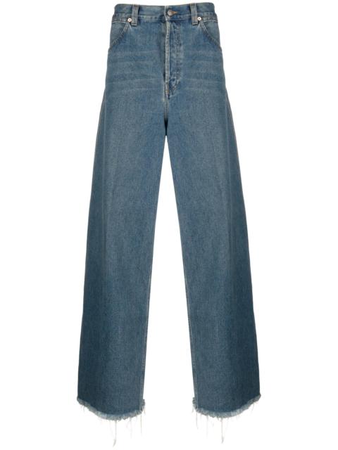 GUCCI Wide-leg Raw-cut Jeans