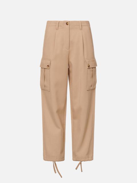 EVISU Seagull Embroidered Cargo Twill Pants