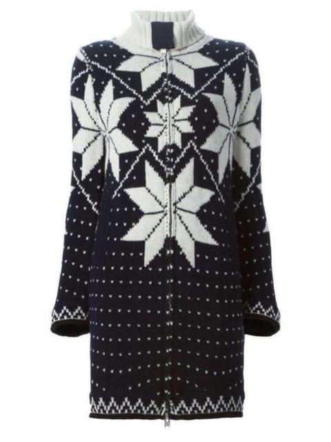 sacai Luck Jacquard Long Cardigan Coat