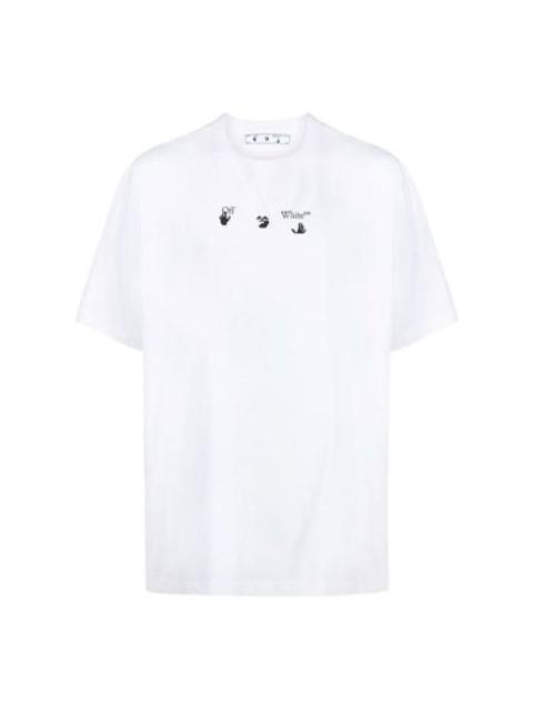Off-White Off-White SS21 Alphabet Printing Short Sleeve Loose Fit White OMAA038S21JER0010145