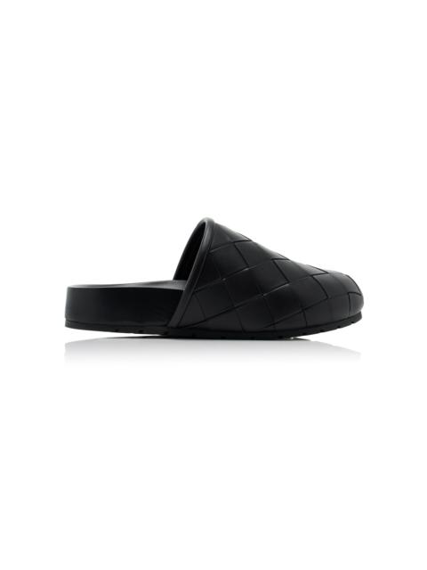 Bottega Veneta Reggie Intrecciato Leather Mules black
