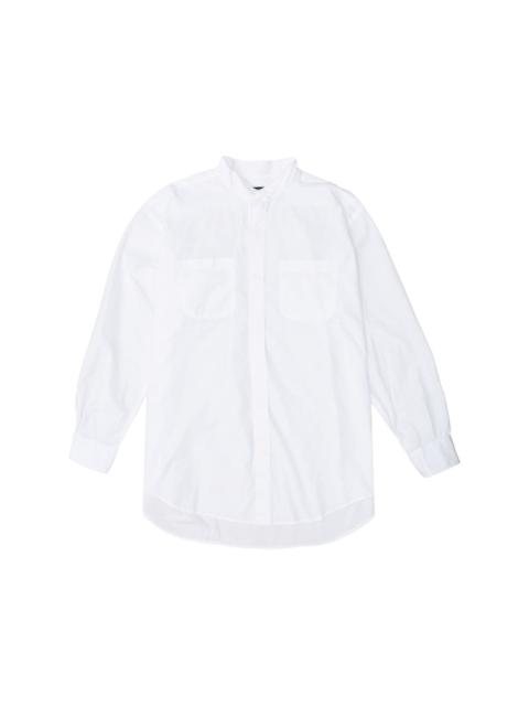 wing-collar cotton shirt