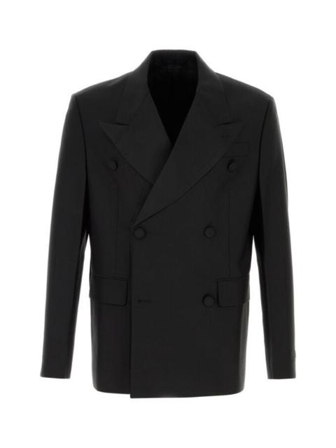 Prada Men Black Mohair Blend Blazer