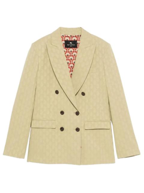 Etro Etro Women Double-Breasted Fitted Paisley-Motif Blazer