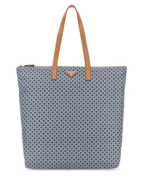 Prada Prada Men Printed Re-Nylon Shopping Bag