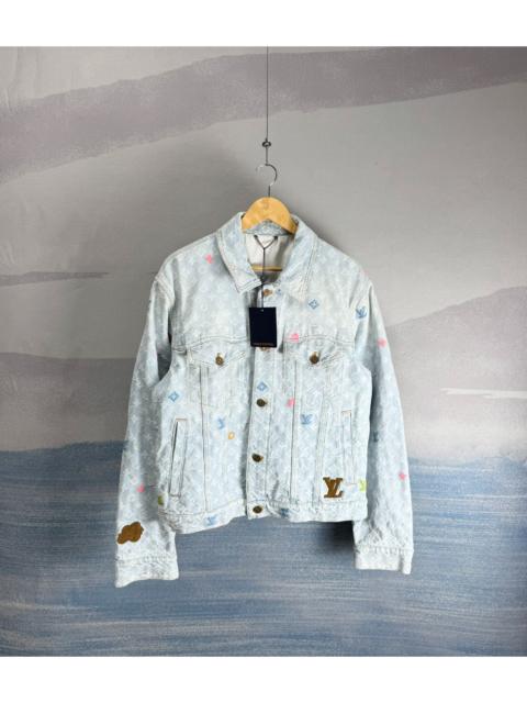 Louis Vuitton Louis Vuitton LV x Tyler Light Blue All-Over Print Denim Jacket