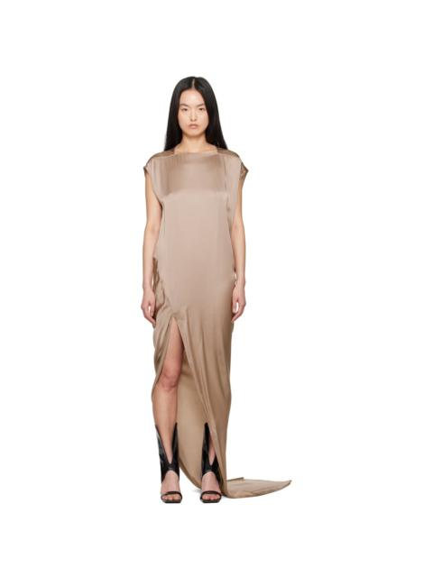Rick Owens Taupe Hollywood Edfu T Maxi Dress
