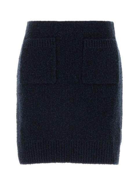 Bottega Veneta Women Midnight Blue Boucle Mini Skirt