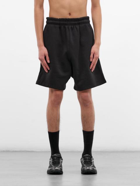 entire studios Black Cotton Baggy Sweat Shorts