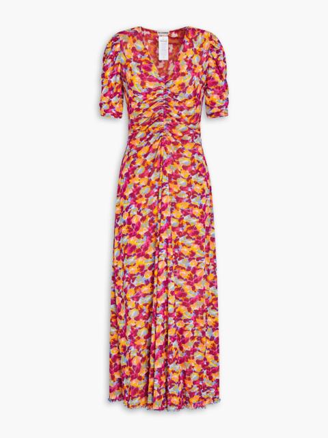 DIANE VON FURSTENBERG Koren reversible printed stretch-mesh midi dress