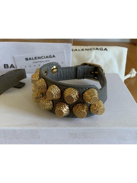 BALENCIAGA NEW Balenciaga Arena Leather Studded Bracelet