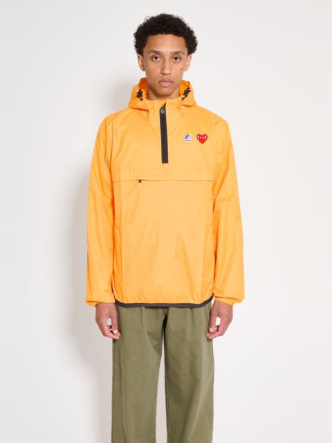 COMME DES GARÇONS PLAY X K-WAY HALF ZIP JACKET ORANGE