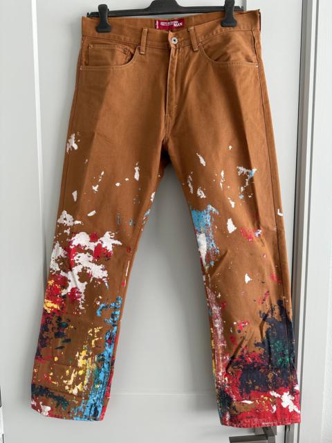 505 Khaki Paint Splatter Denim