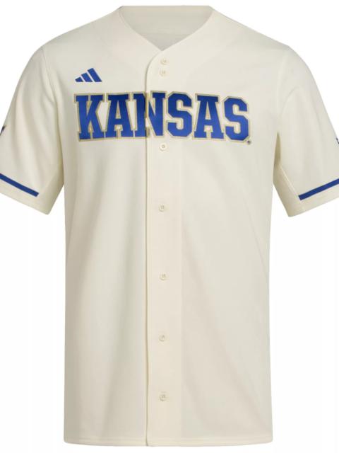 adidas adidas Men's Kansas Jayhawks Cream White Baseball Replica Jersey