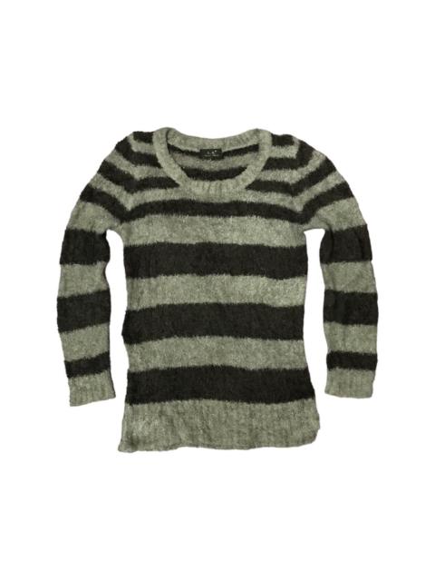 Vintsge L.S Japan Knitwear Fleece Fashion Stripes outfits