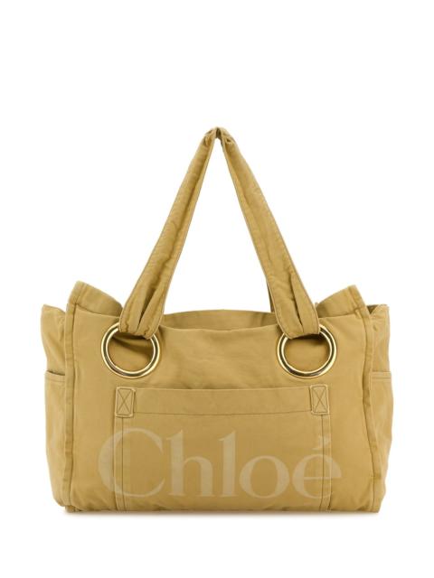 Chloé Mustard canvas shopping bag